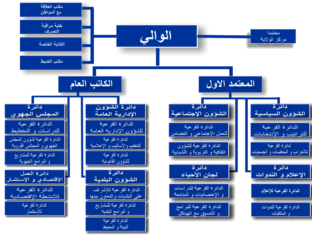 التنظيم الهيكلي للولاية